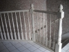Deco white with american cherry banister