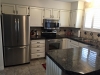 Oak Cabinets painted Deco white with van dyke brown glaze