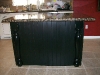 Black island with added beadboard and posts