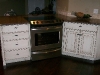 Heavy antique on oak cabinets