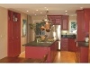 Red kitchen cabinets