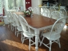 Oak dining set two-tone white