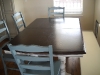 Refinished oak table van dyke brown top