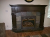 Chocolate brown fire mantel