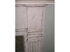 Detail on fire mantel antique white with van dyke brown