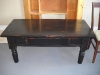 Black distressed coffee table